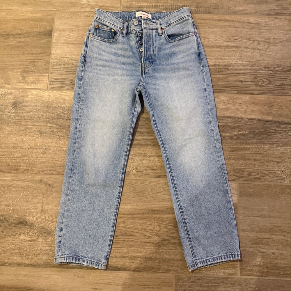 Lucky Brand 90s Loose Fit High-Rise Crop Jeans | Light Wash | Size 0